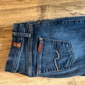 7 For All Mankind Blue Skinny Jeans with Vintage Appeal